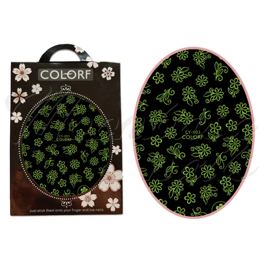 Autocolant de unghii autoadeziv - fosforescent CY-003