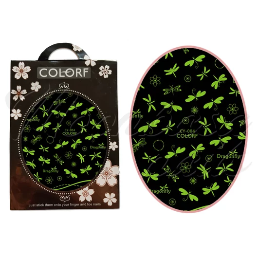 Autocolant autoadeziv pentru unghii - fosforescent CY-004
