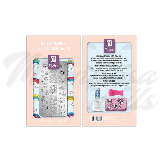 Set de imprimante pentru unghii Moyra nr. 120 Credem în magie