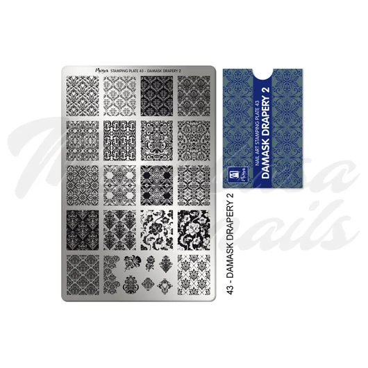 Placă de imprimare Moyra 43 Draperie Damasc 2