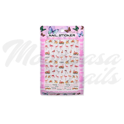 Autocolant unghie  F083 flamingo