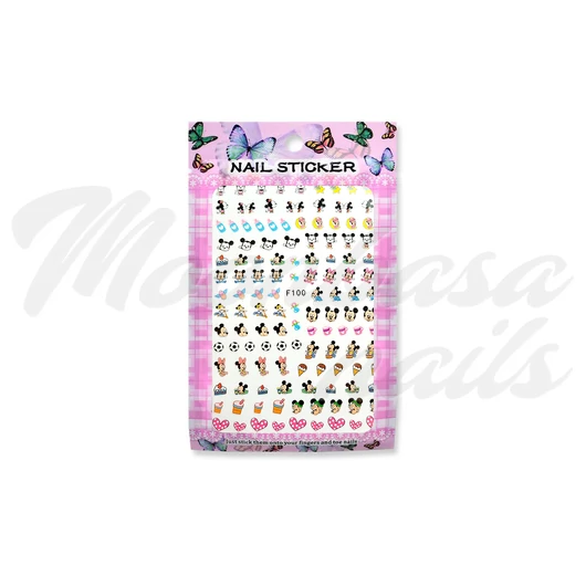 Autocolant unghie  F100 Baby Mickey și Minnie mouse