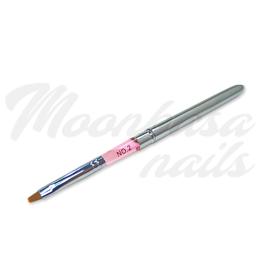 Pensula metalica plata pt. gel  Z008-2 roz