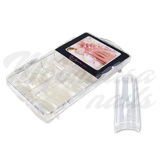 Nail tip box 100db #013-C Sfat francez - transparent
